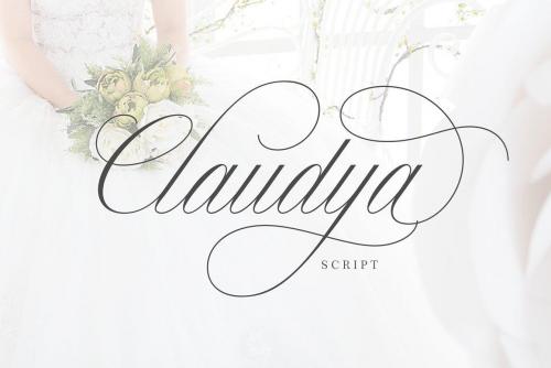 Claudya Script Font 1