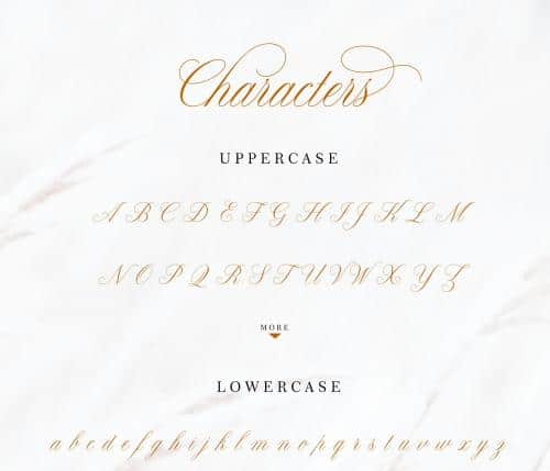 Claudya Script Font 10