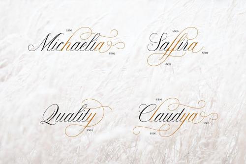 Claudya Script Font 8