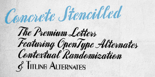 Concrete Stencil Font 1