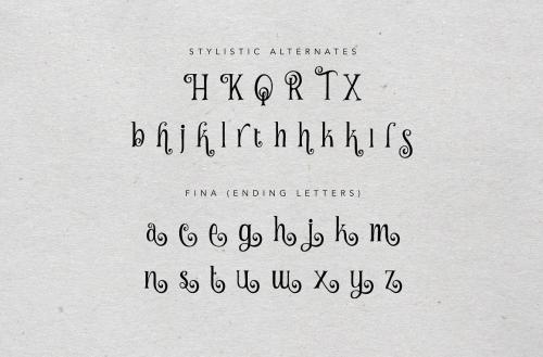 Curely Pro Fancy Cute Lettering Font 10