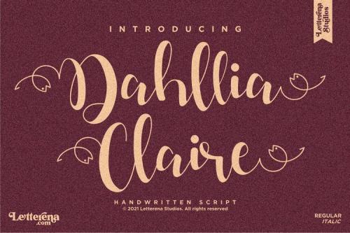 Dahllia Claire Calligraphy Font 1