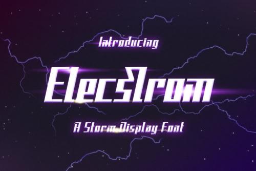 Elecstrom Display Font 1