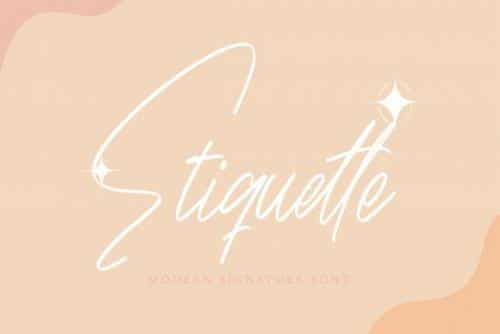 Etiquette Handwritten Font