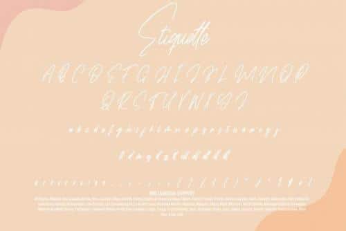Etiquette Handwritten Font 6