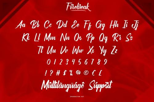 Firebreak Calligraphy Font 4