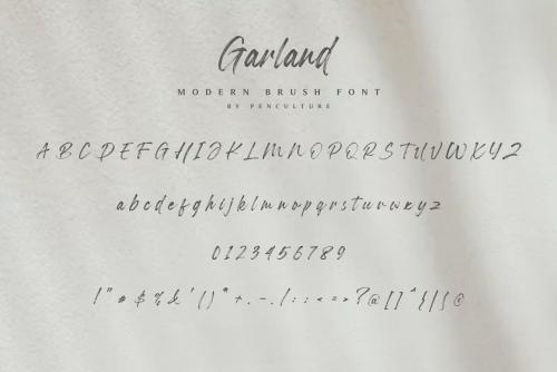Garland Brush Font 10