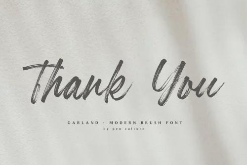 Garland Brush Font 11