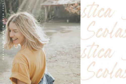 Garland Brush Font 3