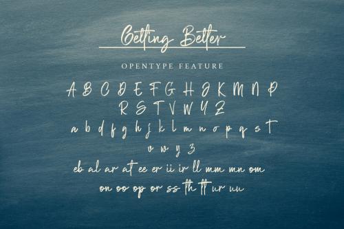 Getting Better Brush Font 8