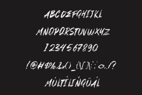 Goshbe Textured Brush Font 10