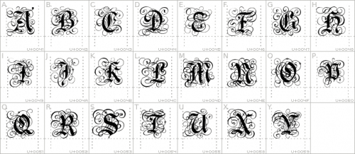 Gothic Flourish Font 1