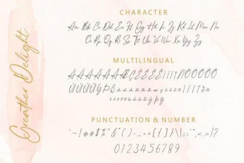Greather Delight Script Font 13