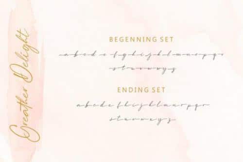 Greather Delight Script Font 14