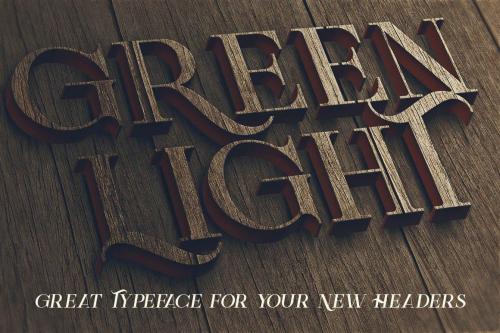 Green Light Display Font 4