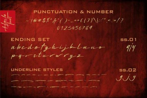 Han Le Tours Brush Font 11