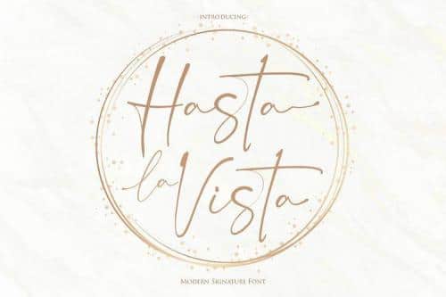 Hasta la Vista Signature Font 1