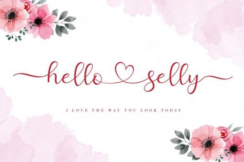 Hello Selly Calligraphy Font 1