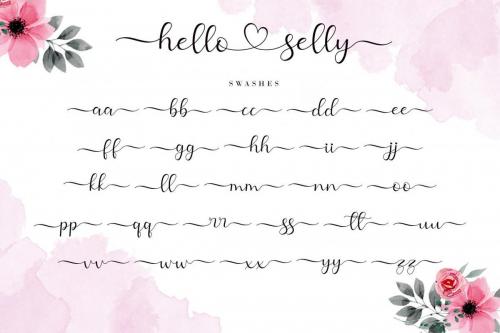 Hello Selly Calligraphy Font 10