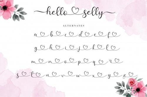 Hello Selly Calligraphy Font 11
