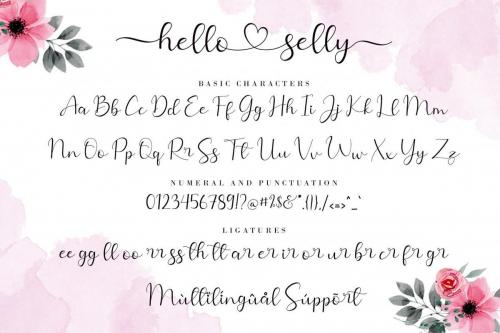Hello Selly Calligraphy Font 9