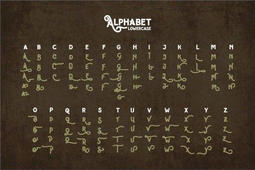 Hipster Letter Font  3