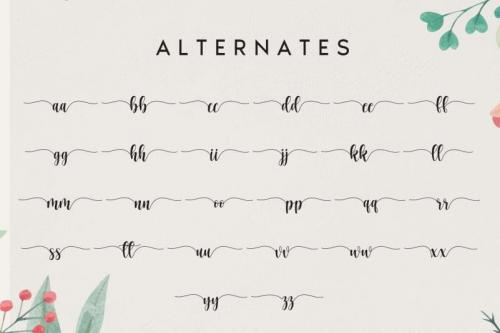 Homework Script Font 6