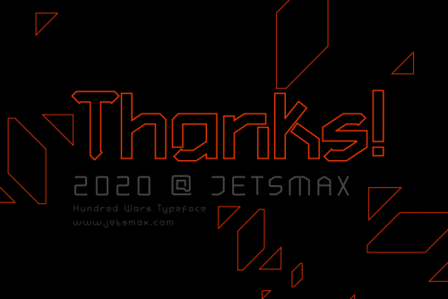 Hundred Wars Cyber Tech Typeface 10