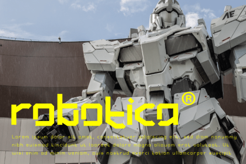 Hundred Wars Cyber Tech Typeface 9
