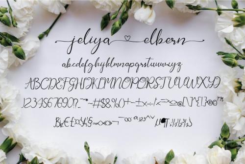 Jeliya Elbern Calligraphy Font 5