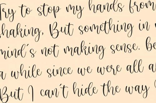 Juliette Garden Modern Calligraphy Font 5