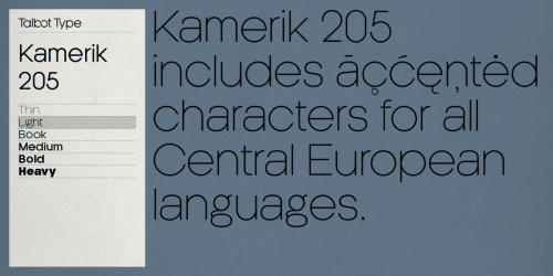 Kamerik 205 Font 1