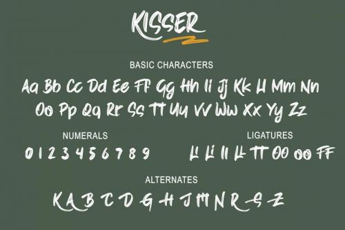 Kisser Brush Font 6
