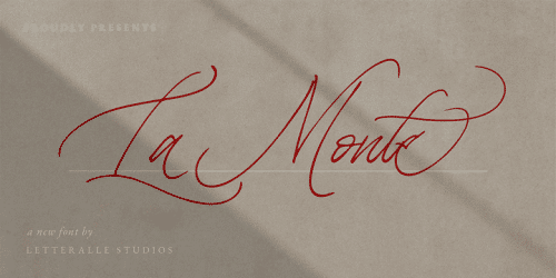 La Monte Script Font 1