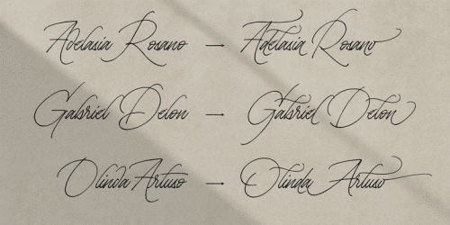 La Monte Script Font 7