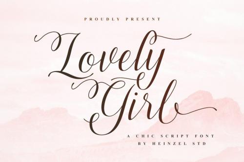 Lovely Girl Calligraphy Font 1