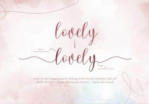 Lovely Script Font 7