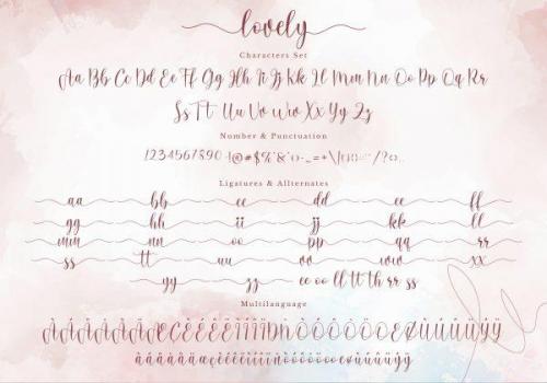 Lovely Script Font 9