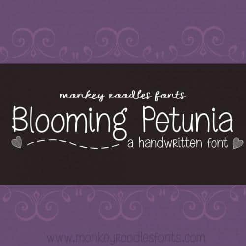 MRF Blooming Petunia Font