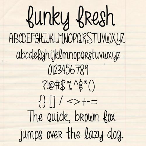 MRF Funky Fresh Font 3