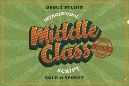 Middle Class Script Font