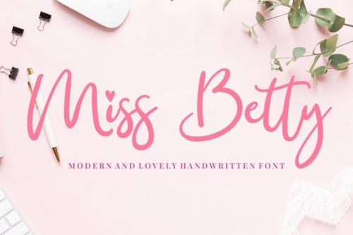 Miss Betty Script Font 1