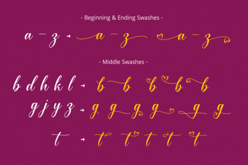 Mistery Heart Calligraphy Font 5