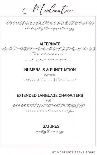 Modennta Script Font 2