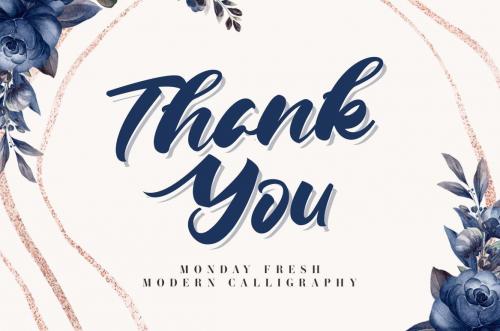 Monday Fresh Calligraphy Font 7