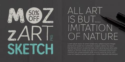 Mozzart Sketch Font 1