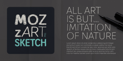 Mozzart Sketch Font 4