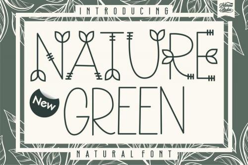 Nature Green Display Font 1