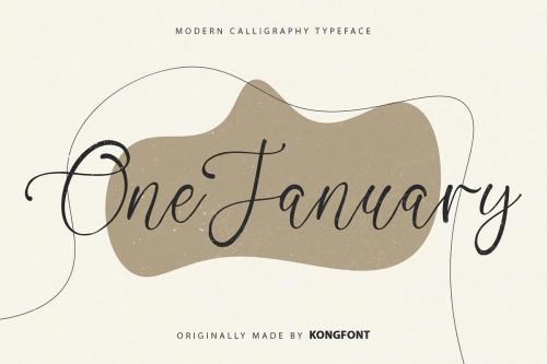 One Jannuary Calligraphy Font 1