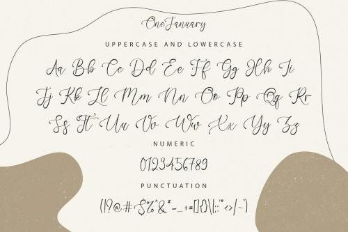 One Jannuary Calligraphy Font 8